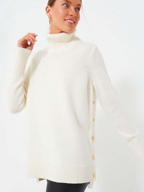 Tuckernuck Sweaters - Tuckernuck Sophia Ivory Turtleneck Sweater Size S